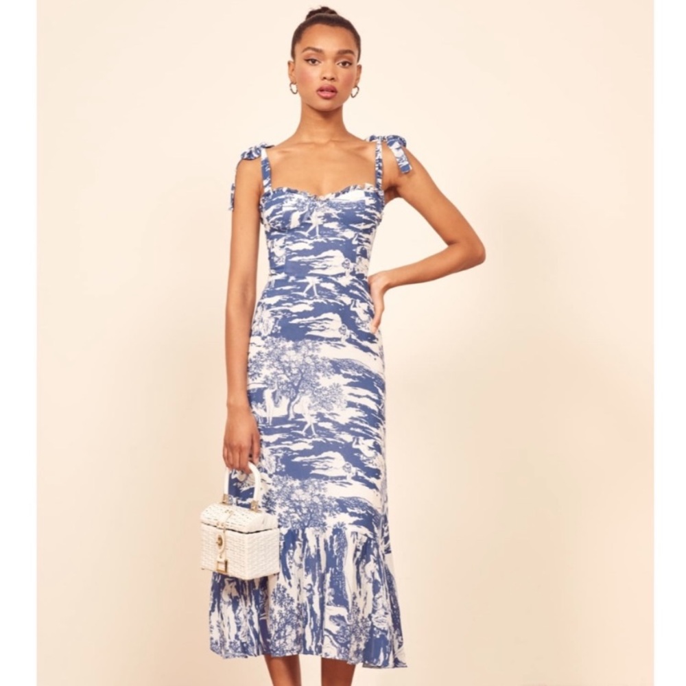 Reformation Nikita toscana midi dress size 6
